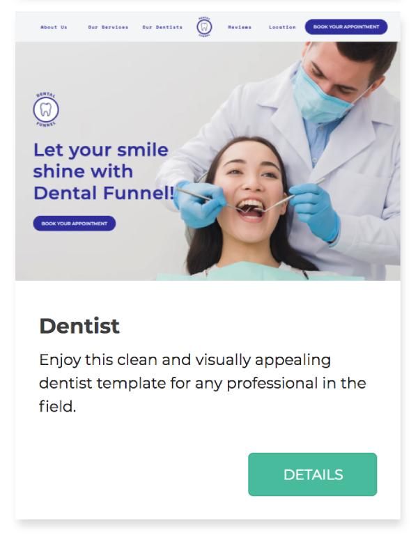 landing page examples dentist
