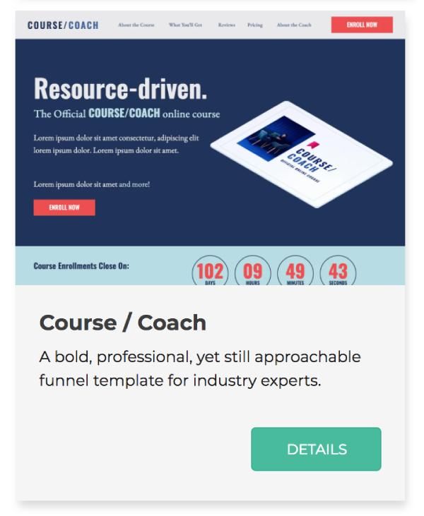landing page examples coach