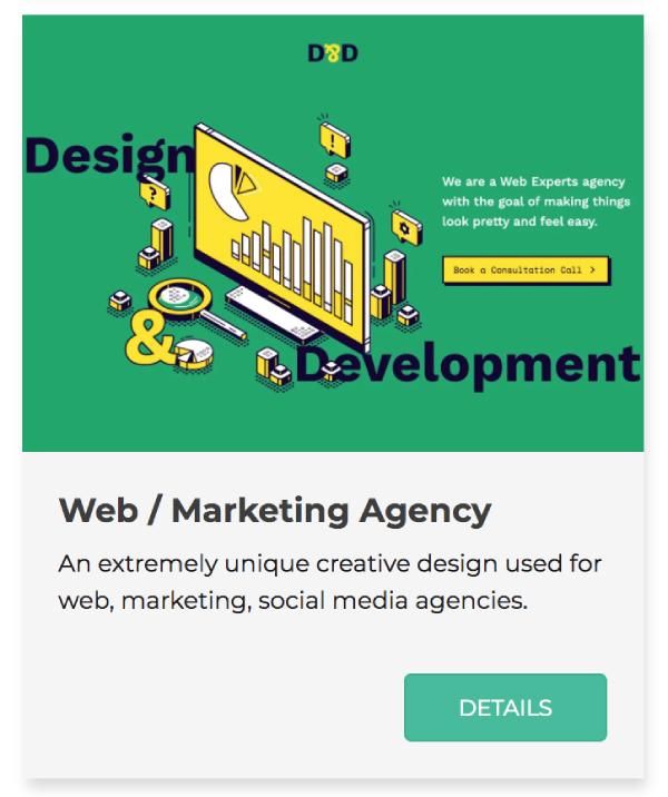 landing page examples web agency