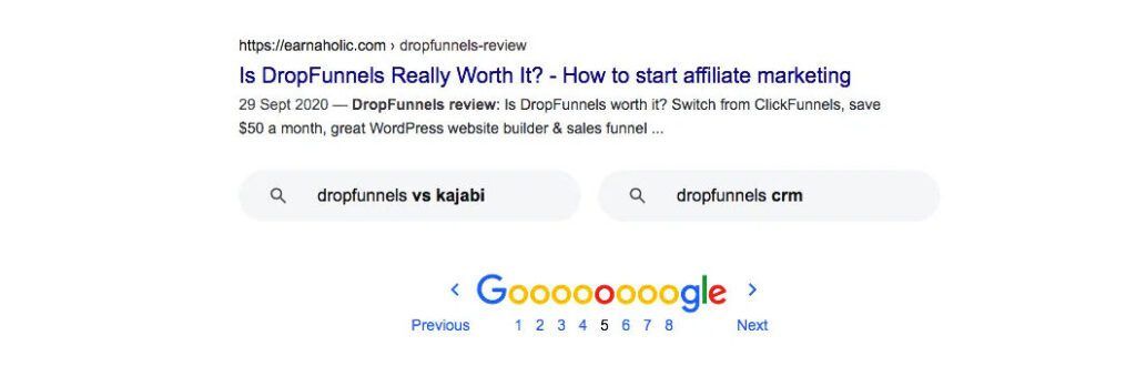 is dropfunnels worth it google search