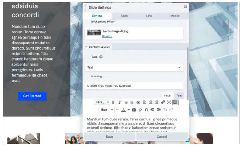 create new page with page editor tool