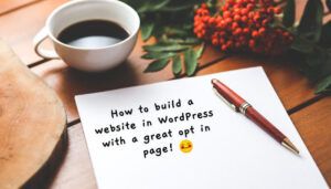 Build a website in wordpress