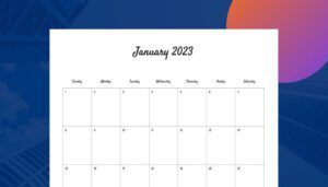 blank calendars printable