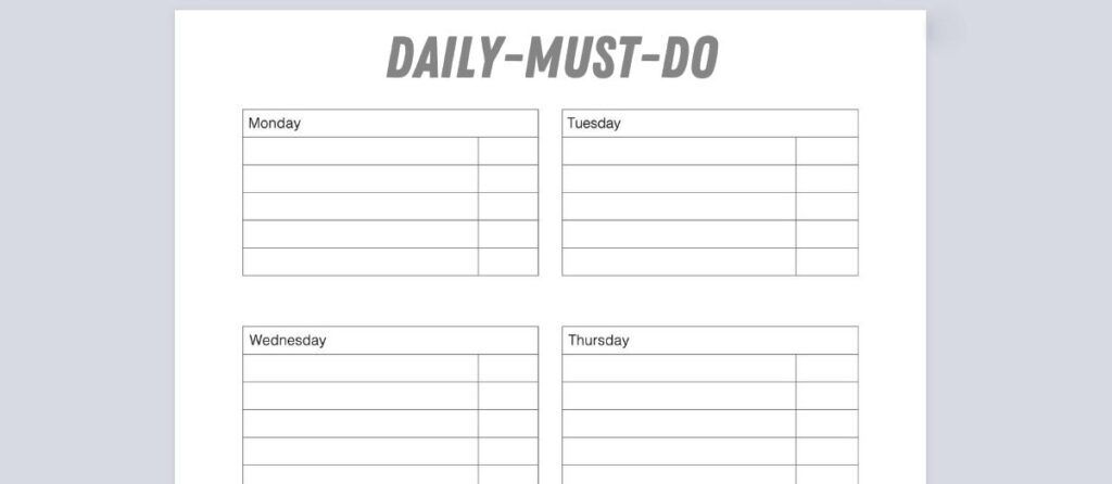 free planner pages